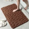 Tapis de bain doux - antidérapant - design en relief