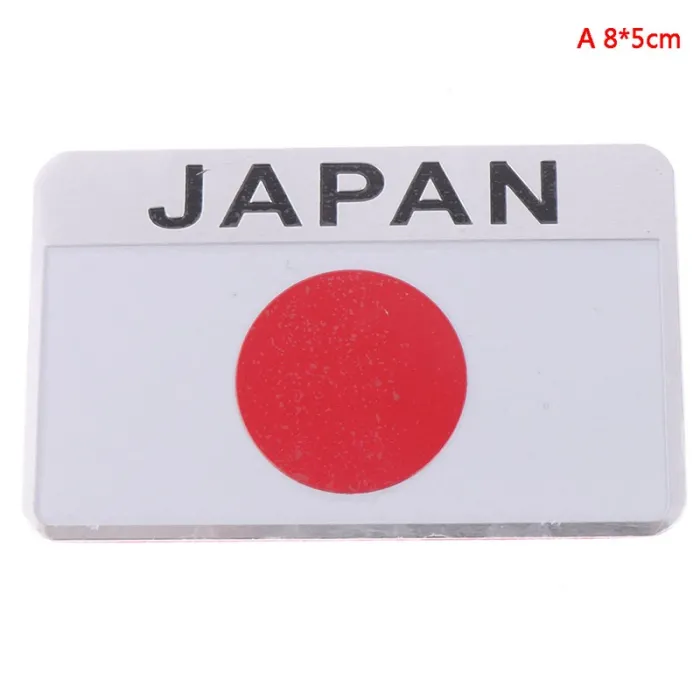 Aluminiowa naklejka na samochód - godło - flaga JaponiiNaklejki