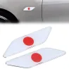 Bilklistremerke i metall - Japan flagg - 2 stk