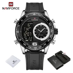NAVIFORCE - militær sportsklokke - Quartz - LCD - lysende - vanntett