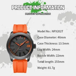 NAVIFORCE - sports Quartz watch - waterproof - silicone strap - waterproofWatches