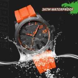 NAVIFORCE - sports Quartz-klokke - vanntett - silikonrem - vanntett