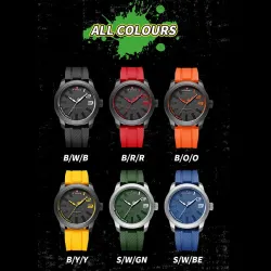 NAVIFORCE - sports Quartz-klokke - vanntett - silikonrem - vanntett