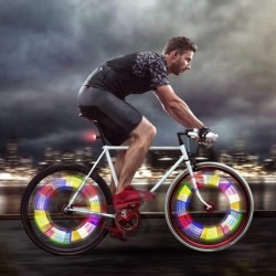 Luzes de raios de roda de bicicleta - tubos reflexivos - 12 peças