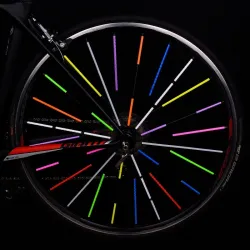 Speichenlichter für Fahrradräder – reflektierende Röhren – 12 Stück