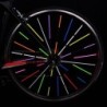 Luzes de raios de roda de bicicleta - tubos reflexivos - 12 peças