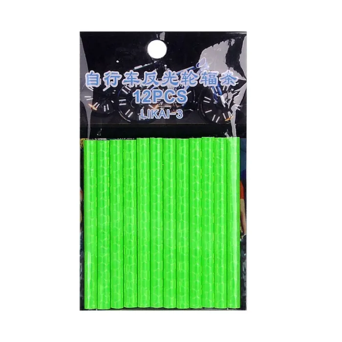 Bicycle wheel spokes lights - reflective tubes - 12 piecesBicycle