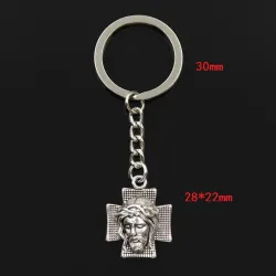 Cross with Jesus - metal keychainKeyrings
