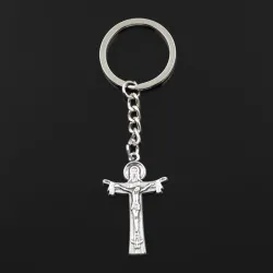 Jesus am Kreuz - Schlüsselanhänger aus Metall