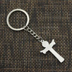 Jésus sur la croix - porte-clés en métal