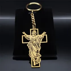Jeesus / risti - metallinen avaimenperä