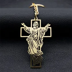 Jesus / kors - metal nøglering
