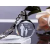 "Pai você é meu herói" - chaveiro cristal - LED