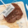 Churrasco - ferro de marcar o nome da carne com letras mutáveis