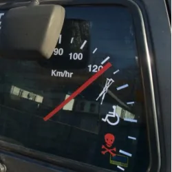 Speedometer - vinyl bil klistremerke