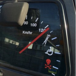 Speedometer - vinyl car stickerStickers
