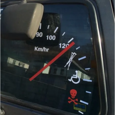 Speedometer - vinyl bil klistremerke