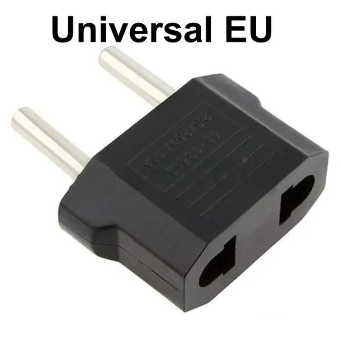 USA flat plugg til EU rund plugg - adapter - reiseplugg