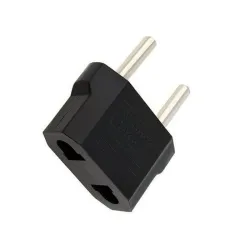 US flat plug to EU round plug - adapter - travel plugPlugs