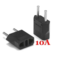 USA flat plugg til EU rund plugg - adapter - reiseplugg