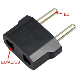 USA flat plugg til EU rund plugg - adapter - reiseplugg