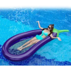 Aufblasbarer Auberginen-Poolschwimmer