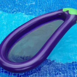 Aubergine gonflable - flotteur de piscine