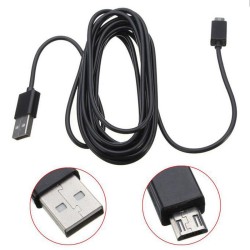 Micro USB oplader - kabel - til PS4 DualShock 4 / Xbox One controller - 3M