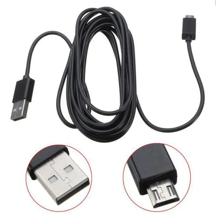 Mikro USB-lader - kabel - for PS4 DualShock 4 / Xbox One-kontroller - 3M