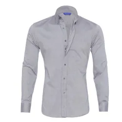 Camicia elegante a maniche lunghe - con cerniera/bottoni - vestibilità slim