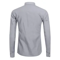 Elegant skjorta med långa ärmar - med dragkedja/knappar - slim fit