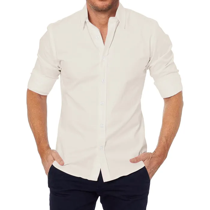 Elegant shirt with long sleeves - with a zipper / buttons - slim fitT-shirts