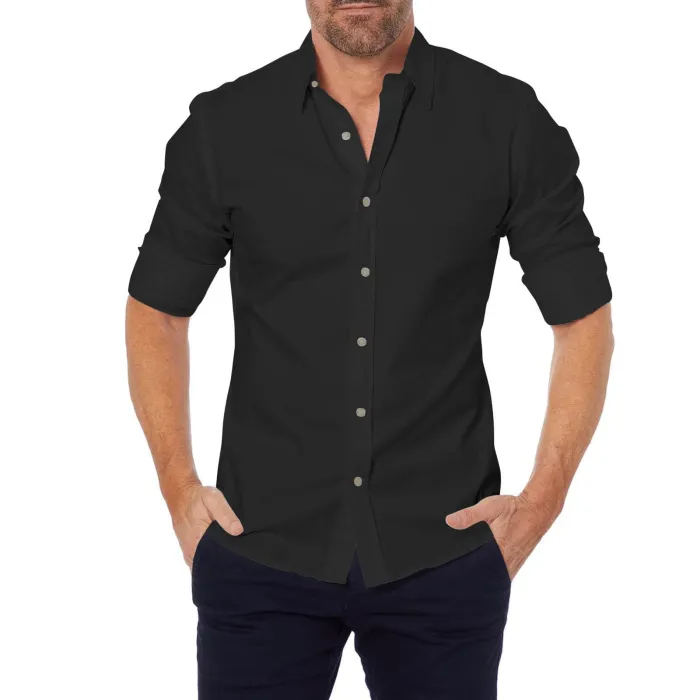 Elegant shirt with long sleeves - with a zipper / buttons - slim fitT-shirts