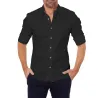 Elegant shirt with long sleeves - with a zipper / buttons - slim fitT-shirts
