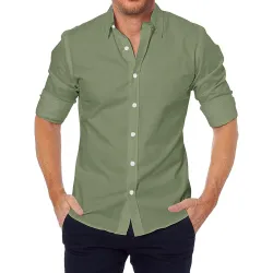 Elegant skjorta med långa ärmar - med dragkedja/knappar - slim fit