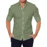 Elegant shirt with long sleeves - with a zipper / buttons - slim fitT-shirts