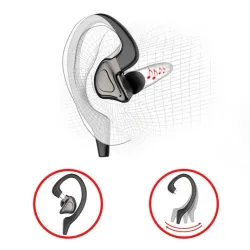 TWS VV2 - Auricolari Bluetooth - Gancio auricolare - con microfono/box di ricarica/display LED