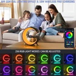 LED nattlys - RGB - USB - vekkerklokke / høyttaler / APP-kontroll