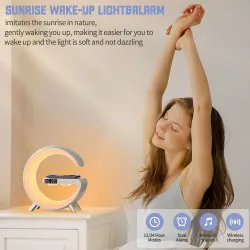 LED nattlys - RGB - USB - vekkerklokke / høyttaler / APP-kontroll