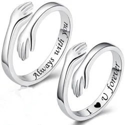 Storleksbar ring - "I Love You Forever" - unisex