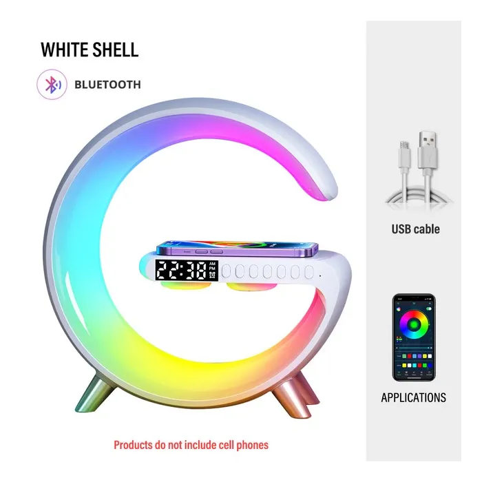 Luce notturna LED - RGB - USB - sveglia / altoparlante / controllo APP