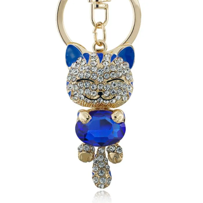 Crystal cat - keychainKeyrings