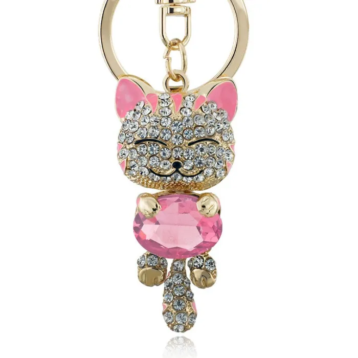 Crystal cat - keychainKeyrings