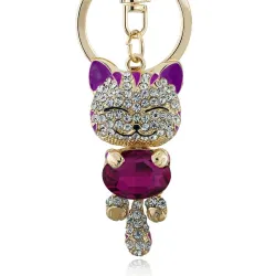 Chat de cristal - porte-clés