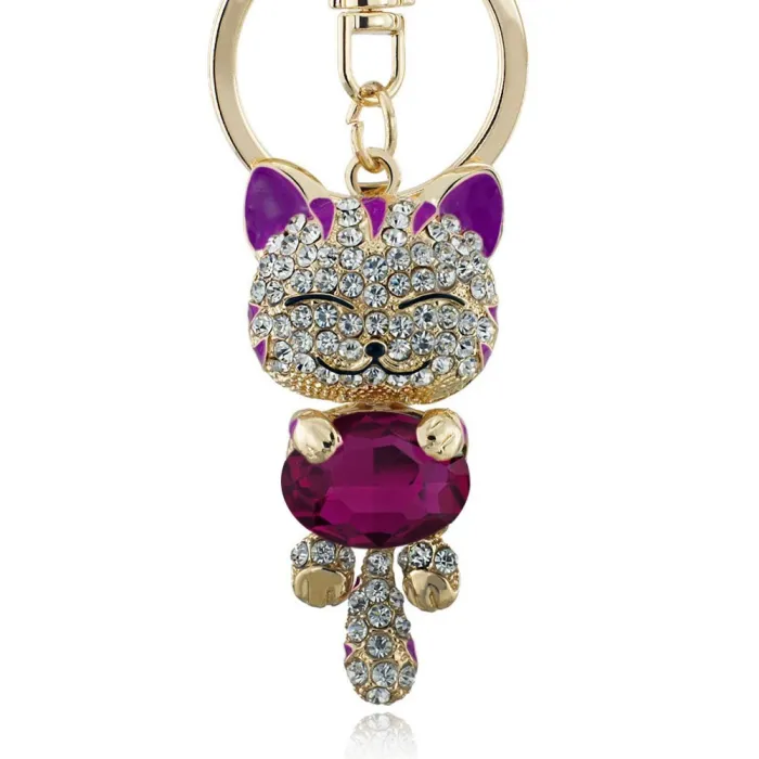 Chat de cristal - porte-clés