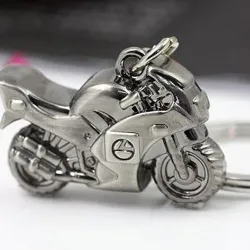 Metal keychain with motorcycleKeyrings