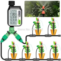 Sensor de chuva - temporizador de irrigação - aspersor de jardim eletrônico / automático - tela LCD