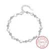 925er Sterlingsilber - Herzen / Kristalle - Armband