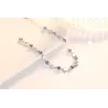 PulseraPlata de ley 925 - corazones / cristales - pulsera