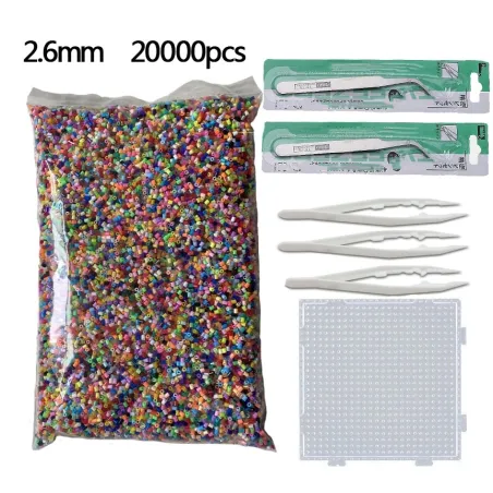 Hama perler - 2,6 mm - mal - pinsett - sett - pedagogisk leke - 20000 stykker